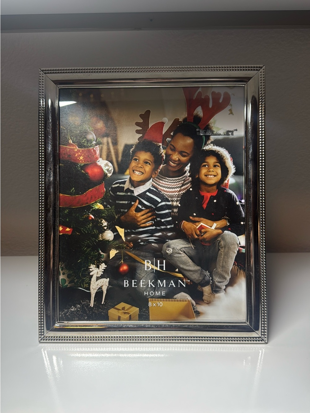 Silver Beaded Edge Photo Frame - Silver